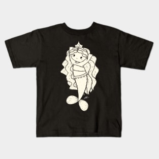 Cute Mermaid Illustration Kids T-Shirt